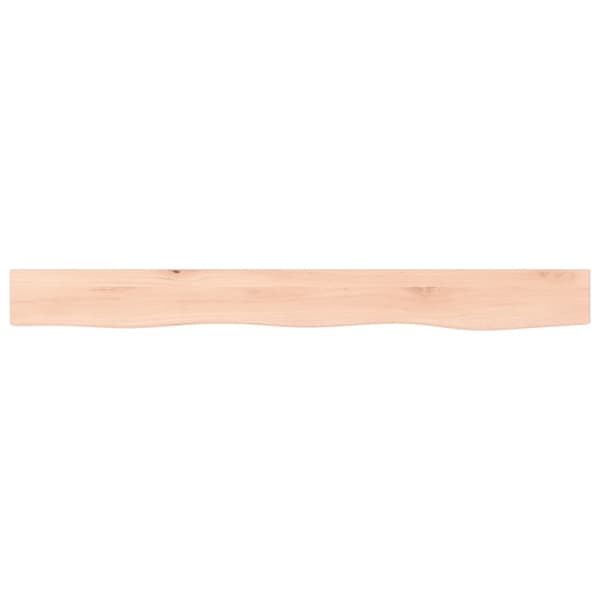 vidaXL Hyllplan 100x10x2 cm obehandlad massiv ek Brun