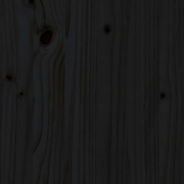 vidaXL Sängram svart massivt trä 180x200 cm Svart