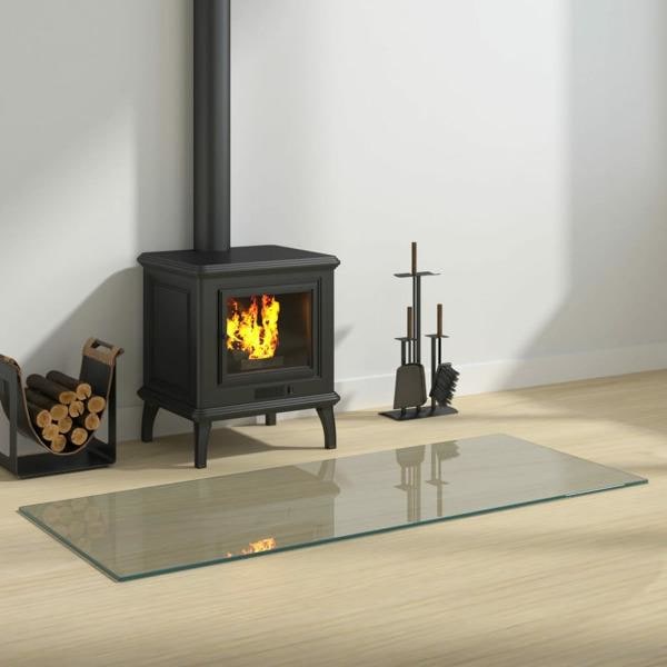 vidaXL Glasskiva för öppen spis rektangulär 120x50 cm