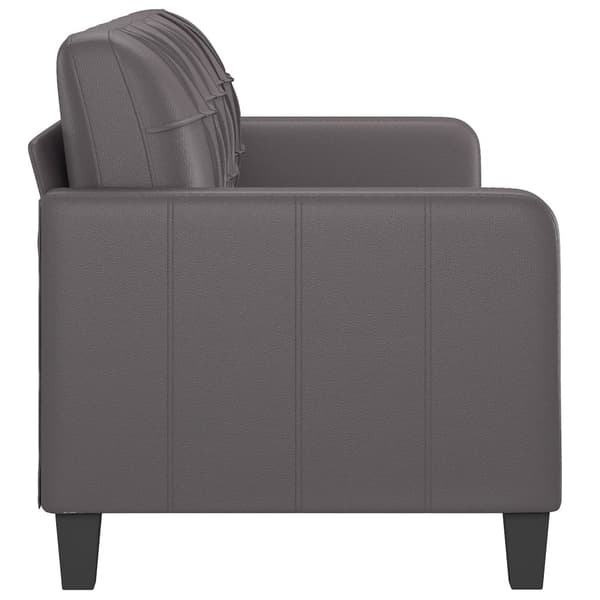 vidaXL 3-sitssoffa grå 180 cm konstläder Grå