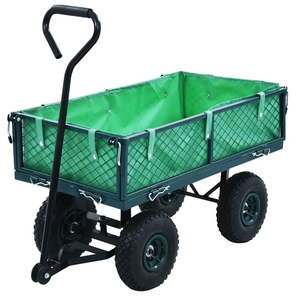 vidaXL Trädgårdsvagn grön 250 kg Grön