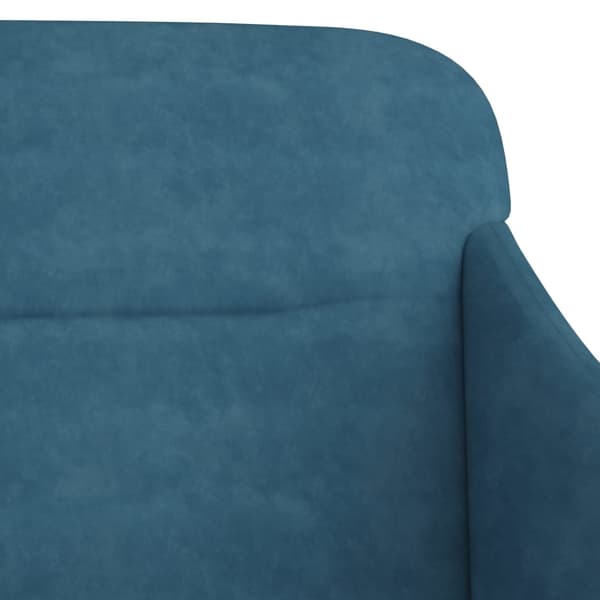 vidaXL Bänk blå 110x76x80 cm sammet Blå