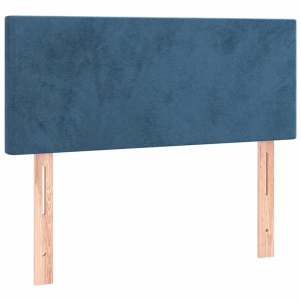 vidaXL Ramsäng med madrass mörkblå 90x190 cm sammet Blå
