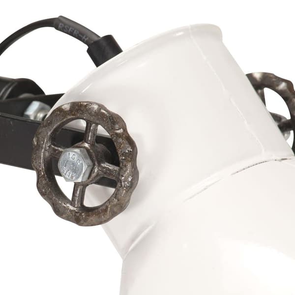 vidaXL Golvlampa med 2 lampskärmar vit E27 gjutjärn Vit