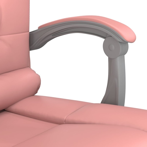 vidaXL Kontorsstol med massage rosa konstläder Rosa