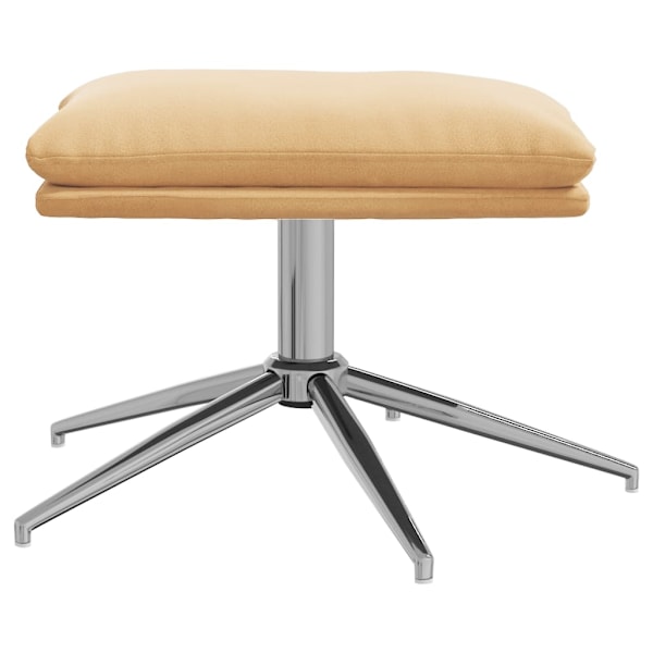 vidaXL Fotpall gräddvit 60x60x35 cm mikrofibertyg Kräm