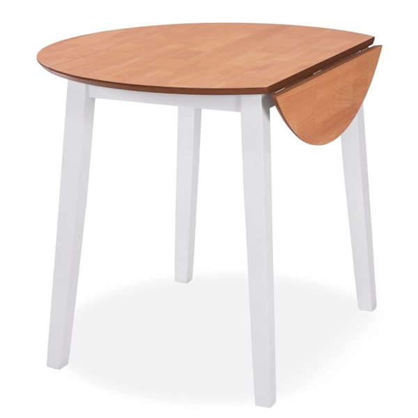 vidaXL Klaffbord runt MDF vit Vit