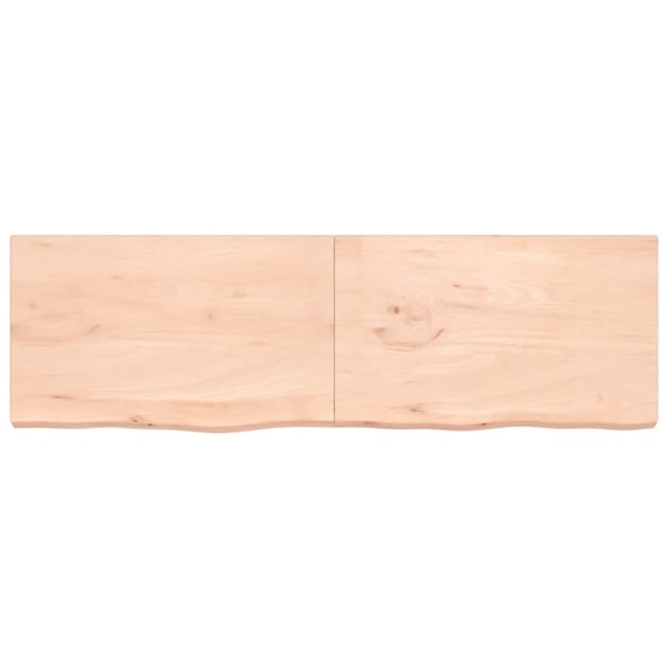 vidaXL Bordsskiva 200x60x(2-6) cm obehandlad massiv ek Brun