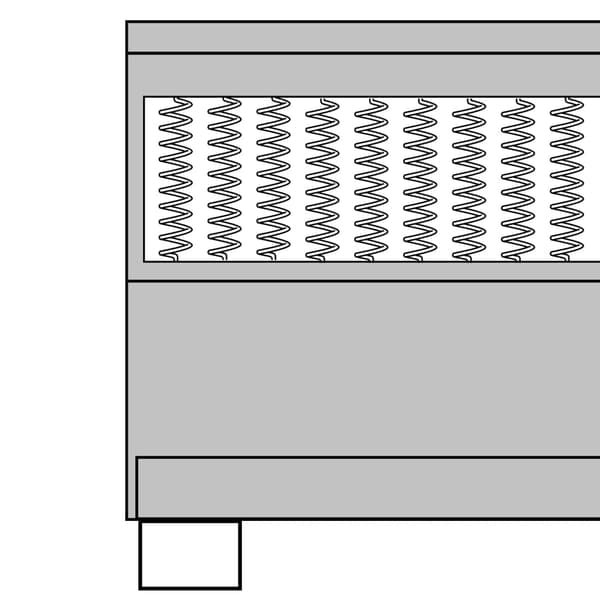 vidaXL Resårsäng mörkgrå tyg 200x200 cm grå