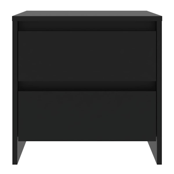 vidaXL Nattduksbord 2 st svart 45x34,5x44,5 cm konstruerat trä Svart