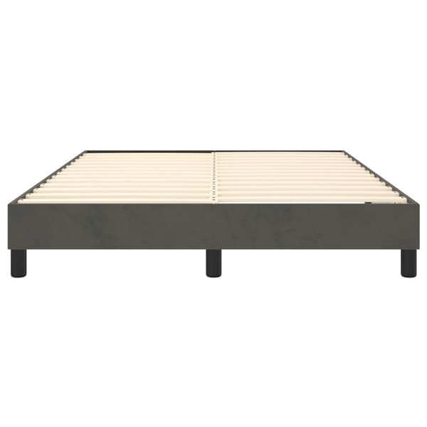 vidaXL Ramsäng mörkgrå 140x190 cm sammet Grå