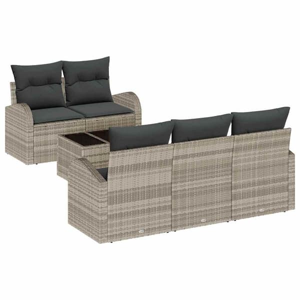 vidaXL Trädgårdsoffset Ljusgrå 55 x 55 x 37 cm konstrotting Ljusgrå