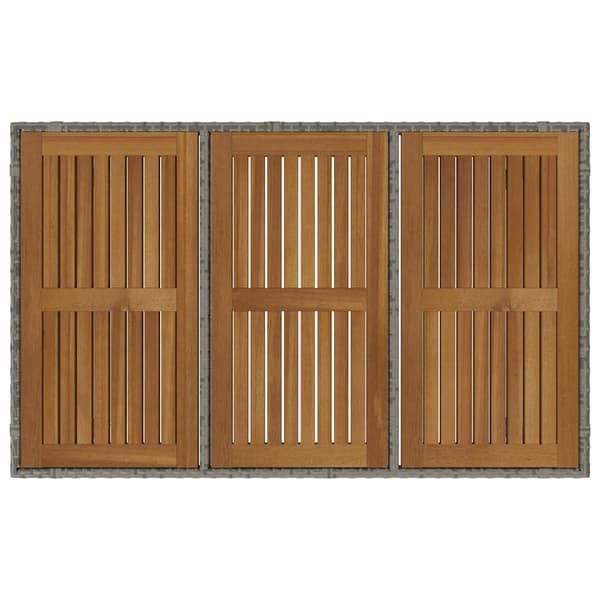 vidaXL Trädgårdsmöbelset 7 pcs Grå och Brun konstrotting Grå