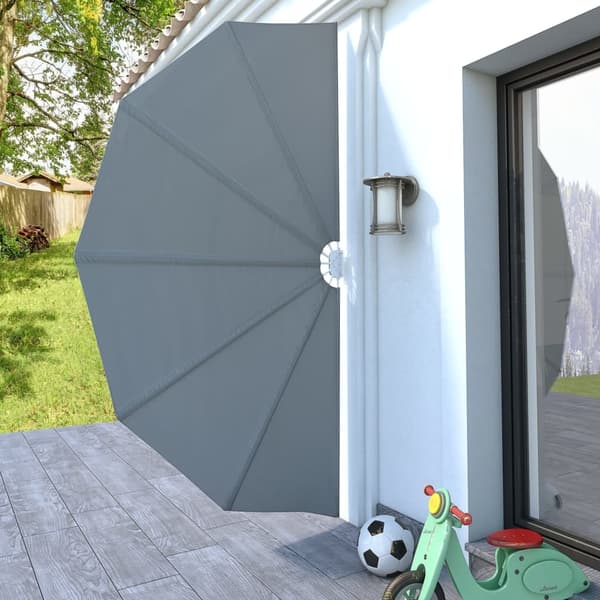 vidaXL Sidomarkis för terrass grå 160 cm grå