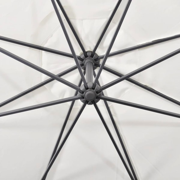 vidaXL Frihängande parasoll 3,5 m sandvit Vit