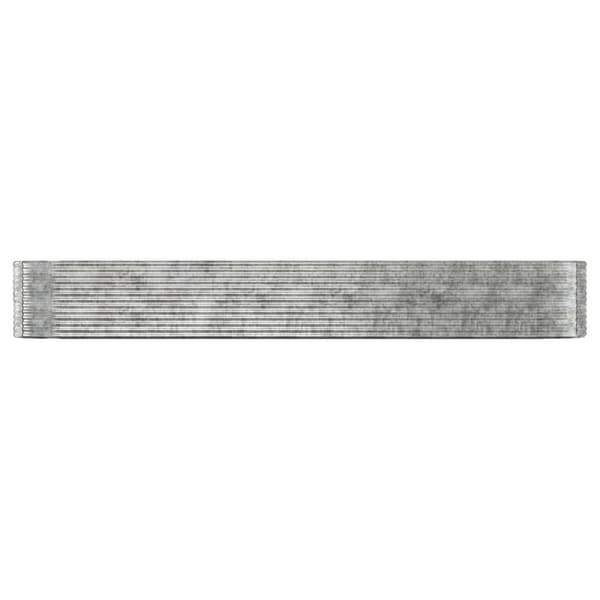 vidaXL Odlingslåda pulverlackerat stål 507x100x68 cm silver Silver