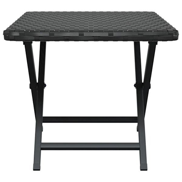 vidaXL Hopfällbart bord svart 45x35x32 cm konstrotting Svart