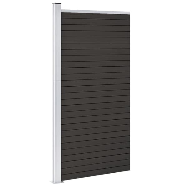 vidaXL Staketpanel WPC 95x186 cm grå grå