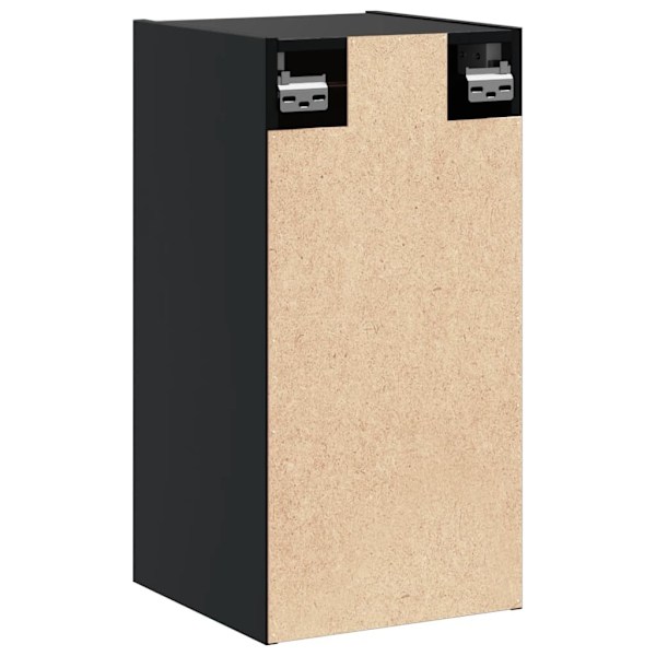 vidaXL Väggskåp 2 st svart 30x30x60 cm massiv furu Svart