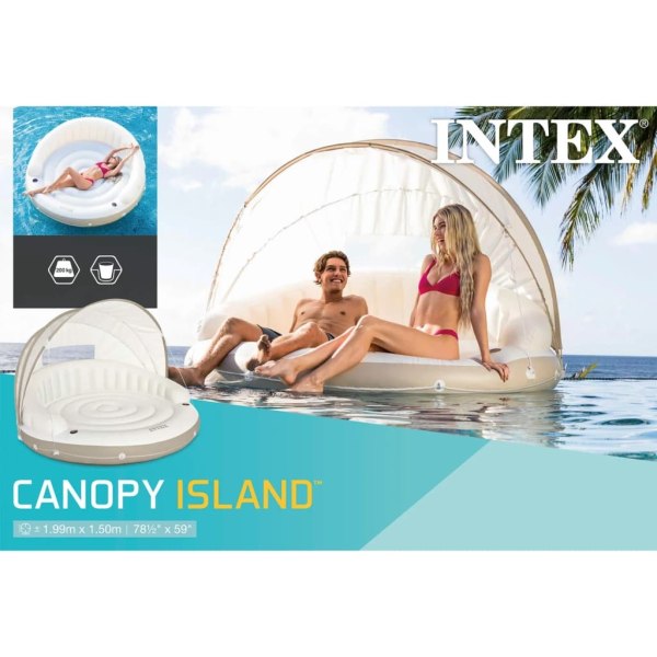 Intex Canopy Island bad-ö 199 x 150 cm 58292NP Vit L