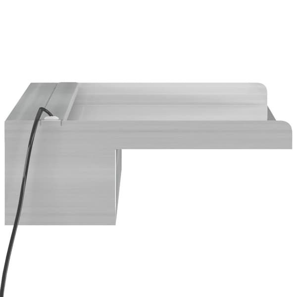 vidaXL Vattenfall med RGB LED rostfritt stål 45 cm Silver