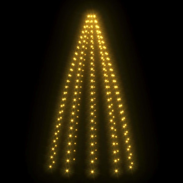 vidaXL Ljusnät för julgran 250 LED 250 cm Grön