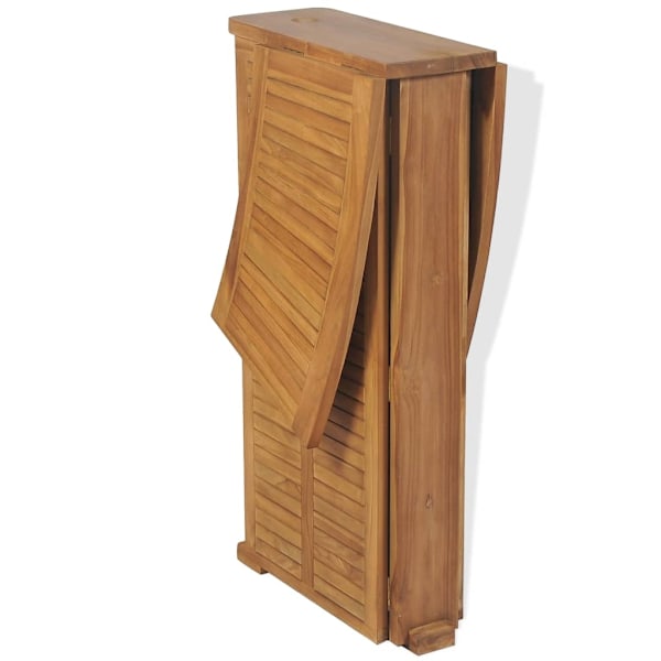 vidaXL Hopfällbart barbord 155x53x105 cm massivt teakträ Brun