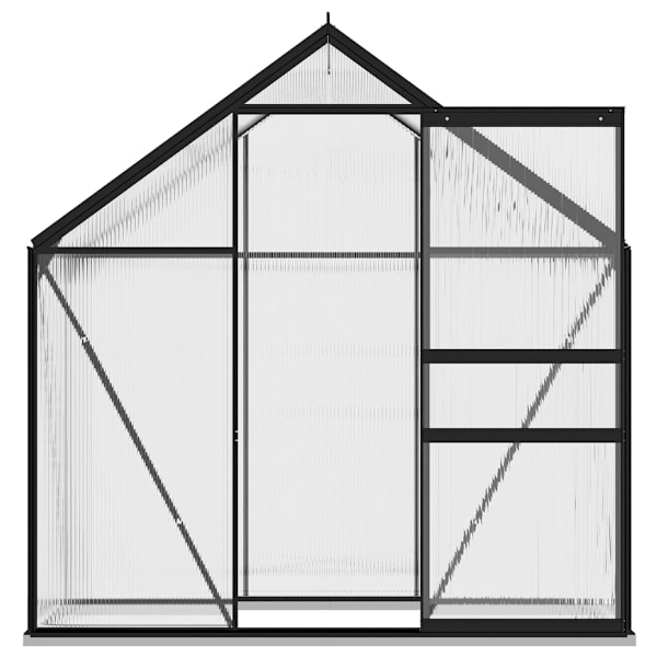 vidaXL Växthus antracit aluminium 2,47 m³ Antracit