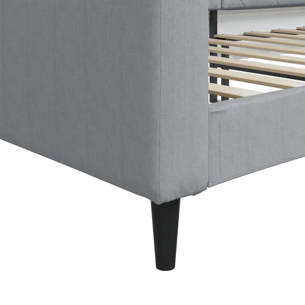 vidaXL Dagbädd ljusgrå 90x200 cm tyg Grå