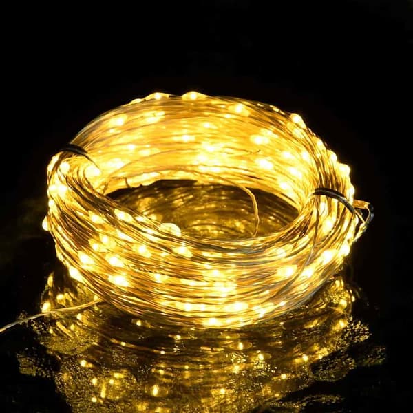 vidaXL Ljusslinga med 150 LED varmvit 15 m Vit