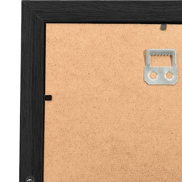 vidaXL Fotoram för 10x(10x15 cm) bilder svart MDF Svart