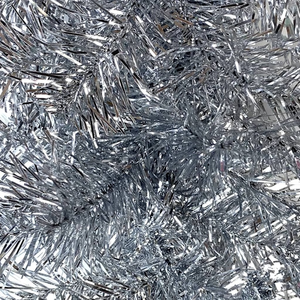 vidaXL Julgirlang med LED-lampor 10 m silver Silver