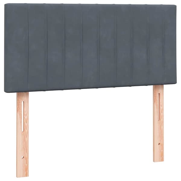 vidaXL Ramsäng med madrass mörkgrå 80x210 cm sammet Grå
