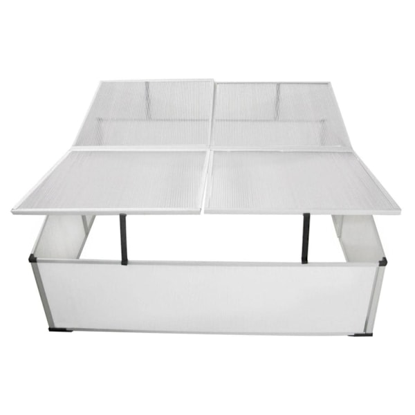 vidaXL Drivbänk med 4 lock utan golv Transparent