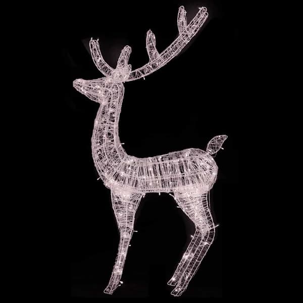 vidaXL Julren akryl 250 LED 180 cm varmvit Vit