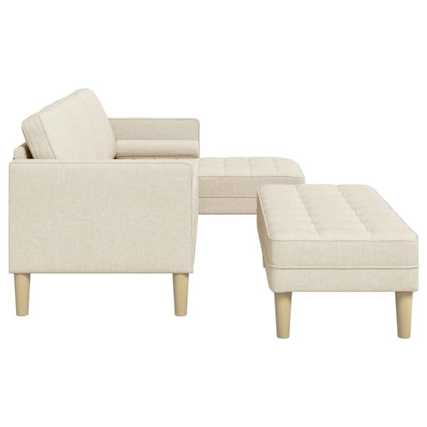 vidaXL Soffset 2 st Linne Polyester Beige