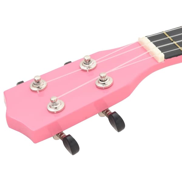 vidaXL Sopranukulele med väska för barn sopran rosa 23"