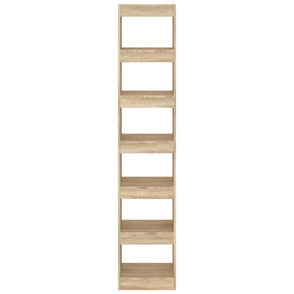 vidaXL Bokhylla/Rumsavdelare sonoma-ek 40x30x198 cm Beige