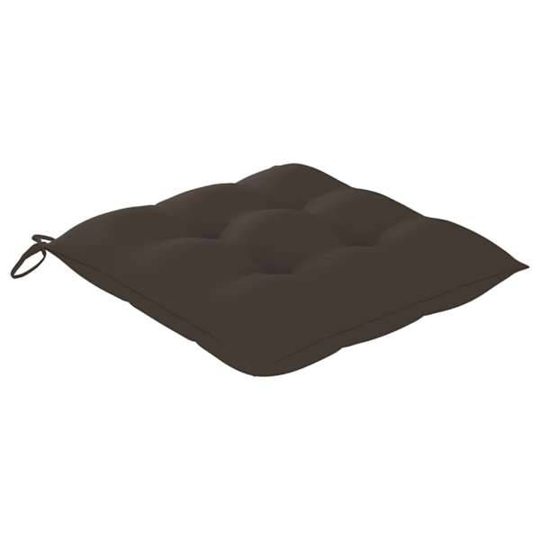 vidaXL Trädgårdsstolar med taupe dynor 4 st massiv teak Taupe