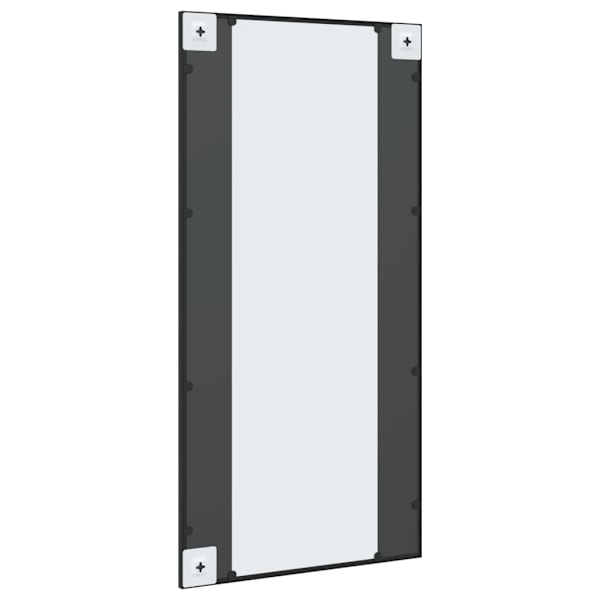 vidaXL Väggspegel svart 50x100 cm rektangulär järn Svart