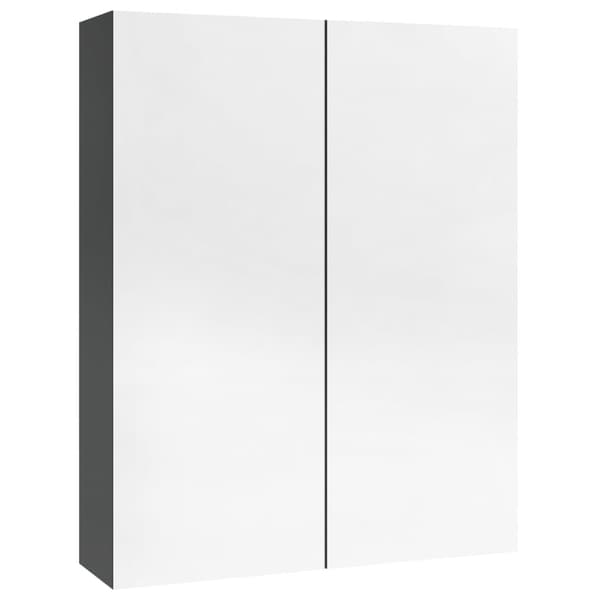 vidaXL Spegelskåp för badrum grå 60x15x75 cm MDF grå