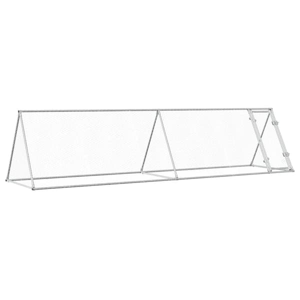 vidaXL Hönsbur silver 400x105x91 cm galvaniserat stål Silver