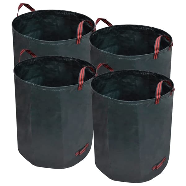 vidaXL Trädgårdssäck med handtag 272L 4-pack Grön