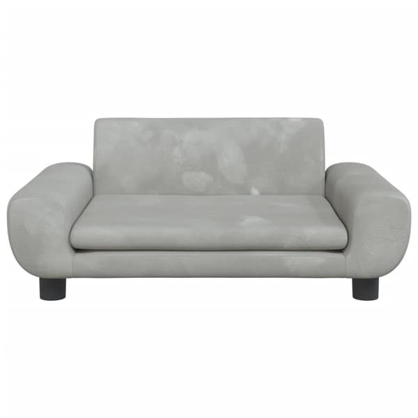 vidaXL Hundbädd ljusgrå 70x45x33 cm sammet Grå