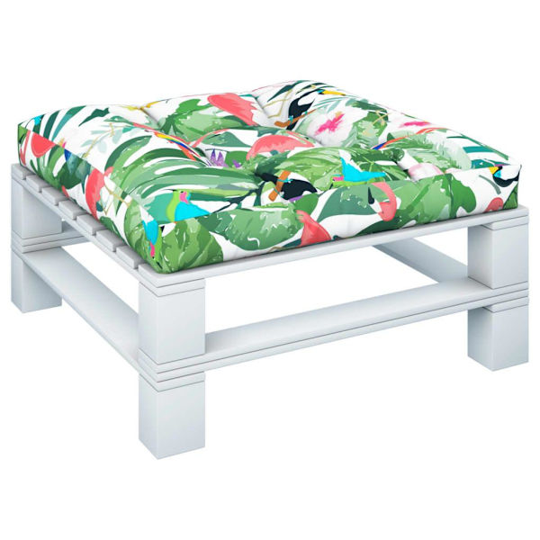 vidaXL Palldyna flerfärgad 70x70x12 cm tyg Flerfärgsdesign