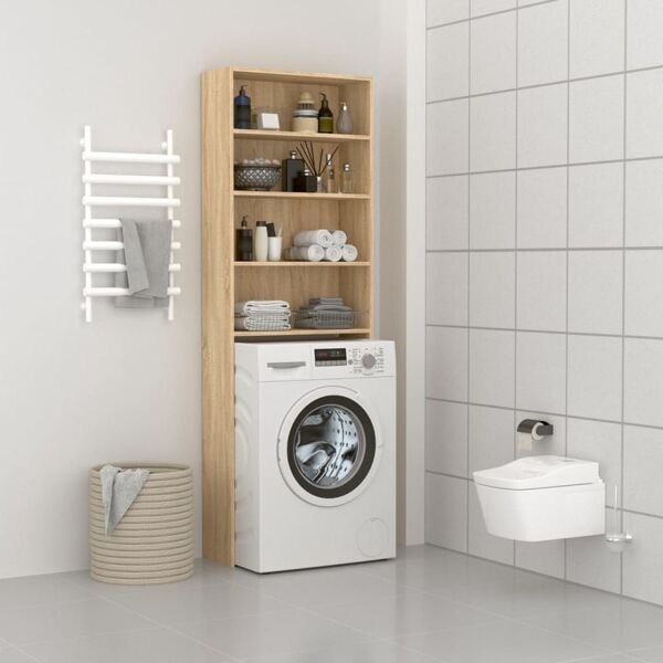 vidaXL Badrumsskåp sonoma-ek 64x24x190 cm Sonoma oak