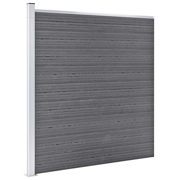 vidaXL Staketpanel WPC 699x186 cm grå grå