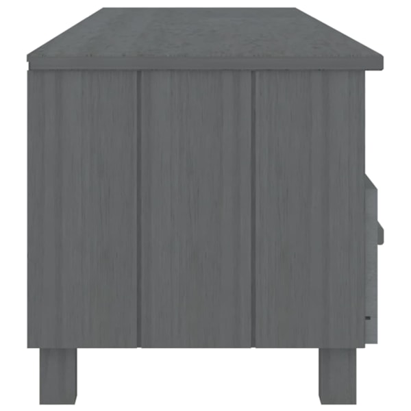 vidaXL Tv-bänk HAMAR mörkgrå 158x40x40 cm massiv furu grå