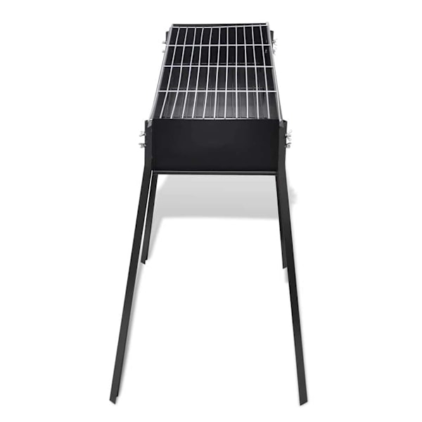 vidaXL Kolgrill rektangulär svart 75x28 cm Svart
