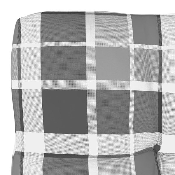 vidaXL Palldyna grårutig 58x58x10 cm tyg multifärg